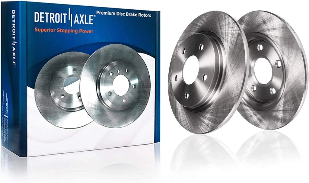 Detroit Axle - REAR Brake Kit for 2016-2021 Mazda CX-5 Disc Brake Rotors and Storage Brakes Pads 2017 2018 2019 2020 Replacement
