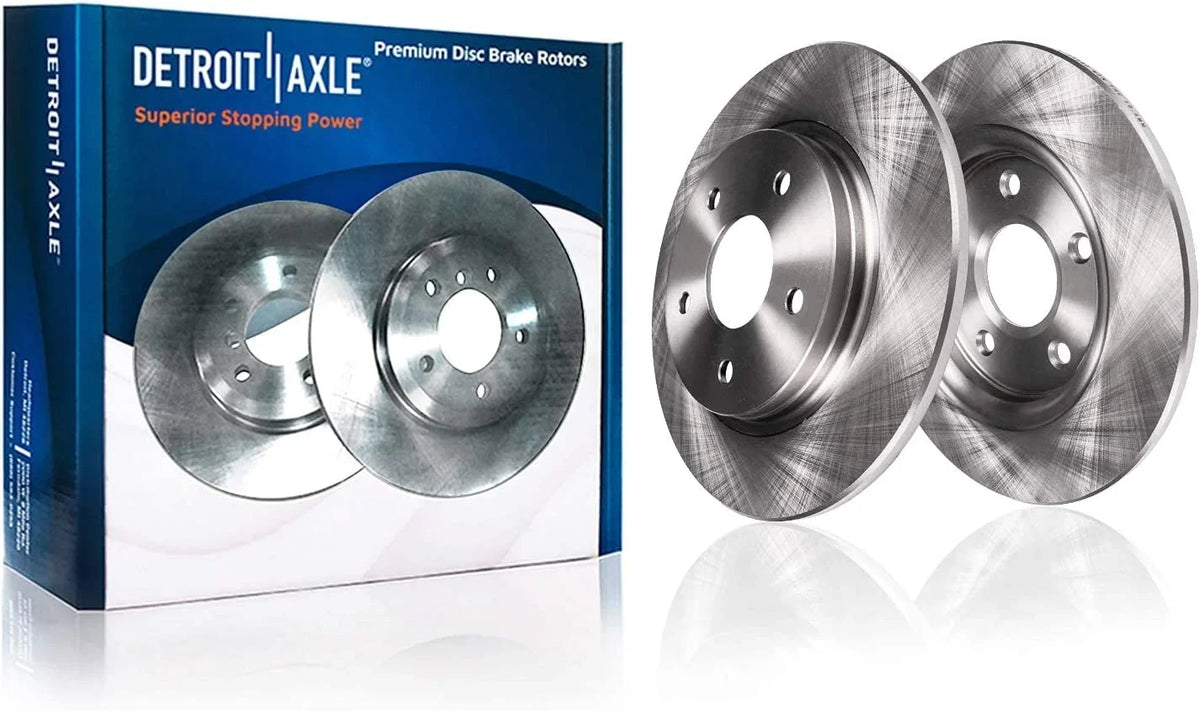 Detroit Axle - REAR Brake Kit for 2016-2021 Mazda CX-5 Disc Brake Rotors and Storage Brakes Pads 2017 2018 2019 2020 Replacement