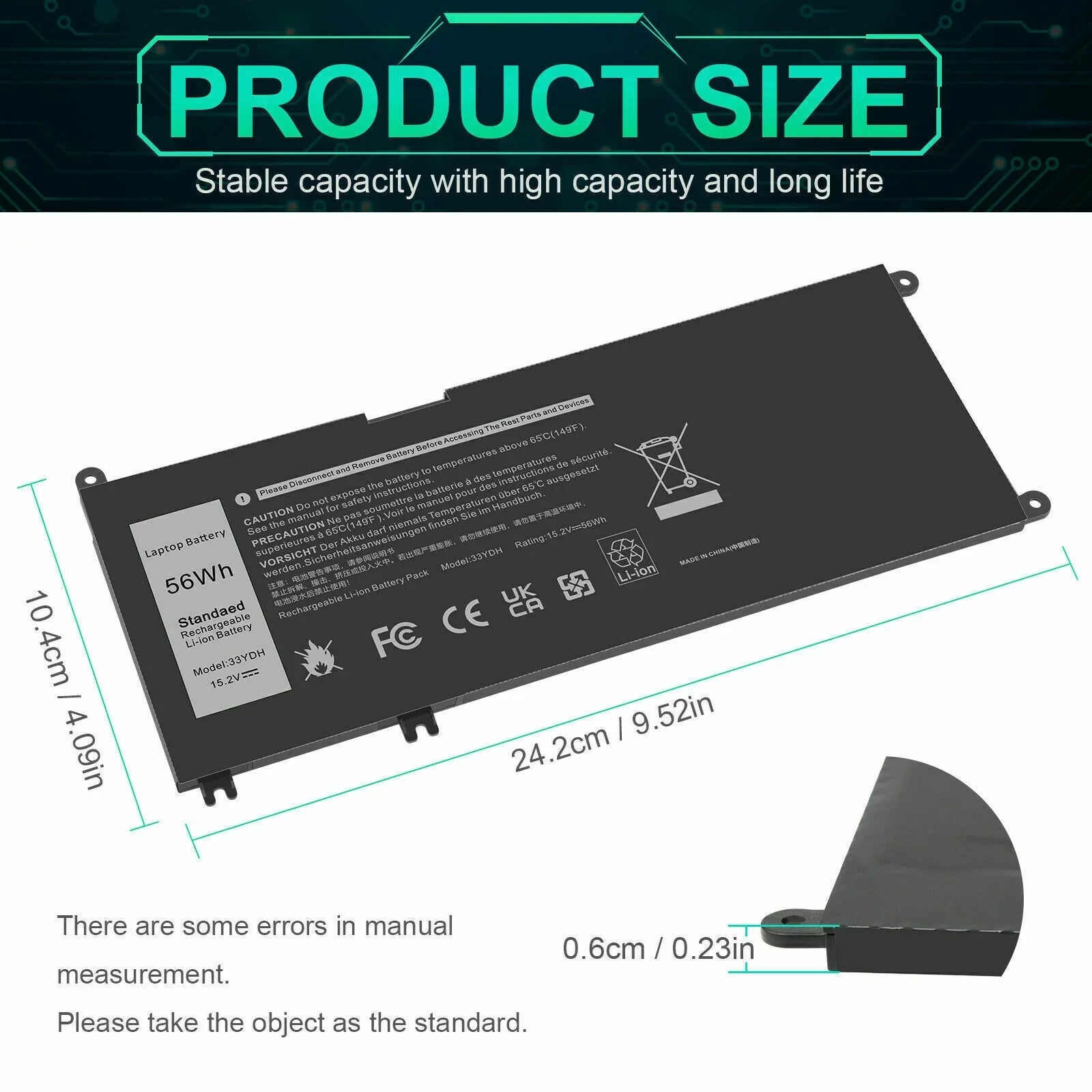 Cell for 13 3000 3380 15 3580 3590 081PF3 P30E 451-BCDM