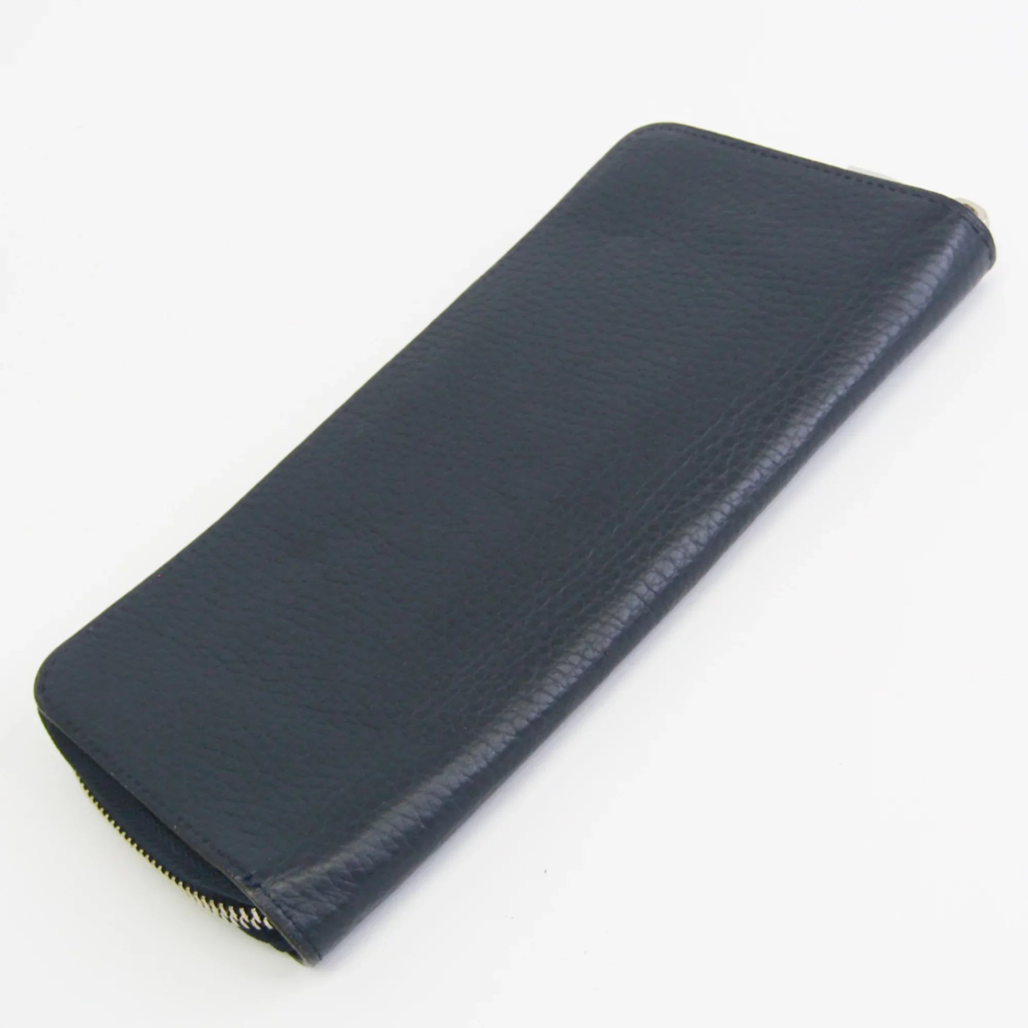 Pre-Owned Louis Vuitton Taurillon Zippy Wallet Vertical M58823 Unisex Taurillon Leather Long Wallet (bi-fold) Navy (Good)