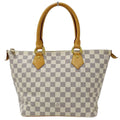 Authenticated Pre-owned Louis Vuitton LOUIS VUITTON Bag Damier Azul Ladies Tote Handbag Saleya PM N51186 White Gray