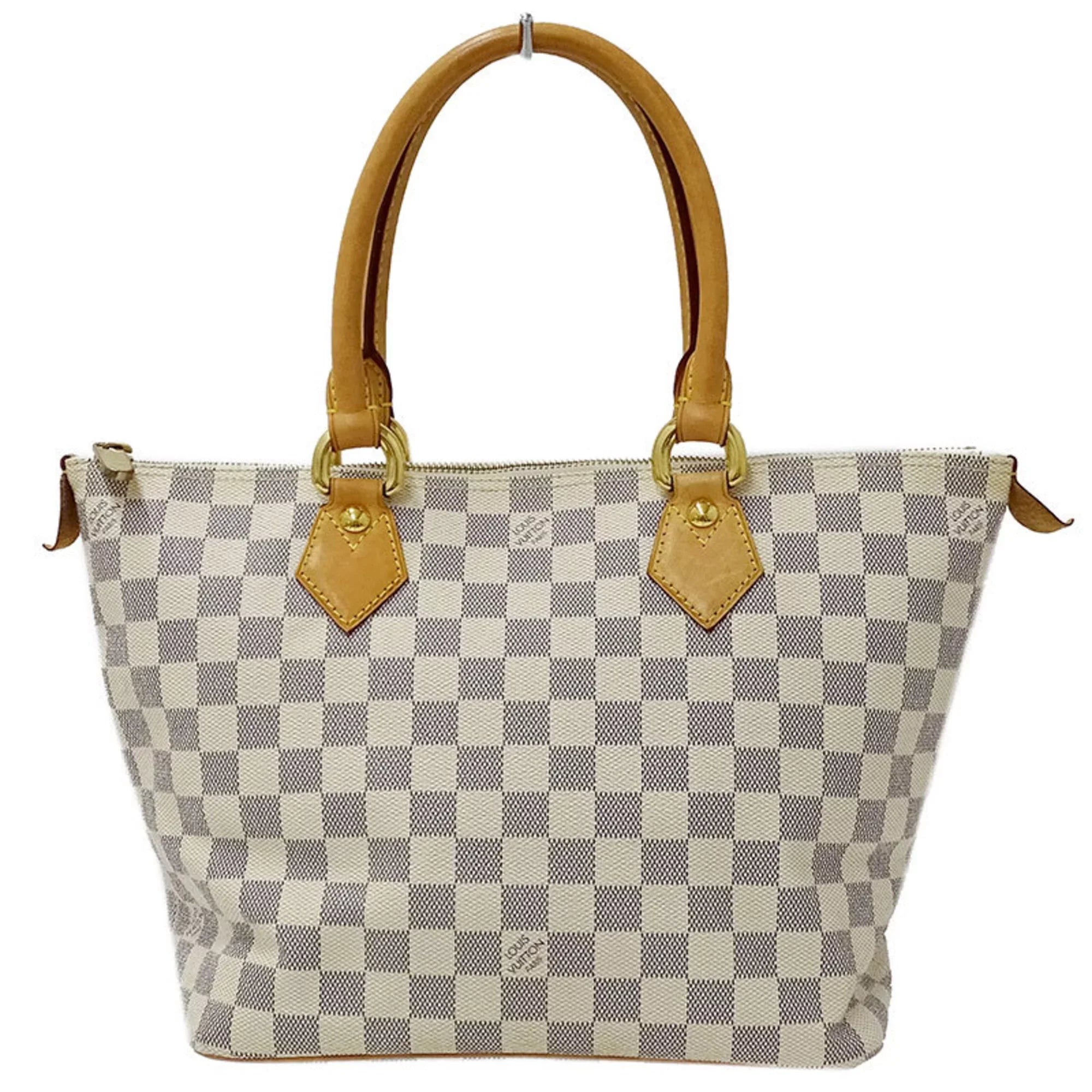 Authenticated Pre-owned Louis Vuitton LOUIS VUITTON Bag Damier Azul Ladies Tote Handbag Saleya PM N51186 White Gray